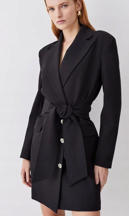 Karen Millen Sukienka Marynarkowa Guziki 40 1YŁF