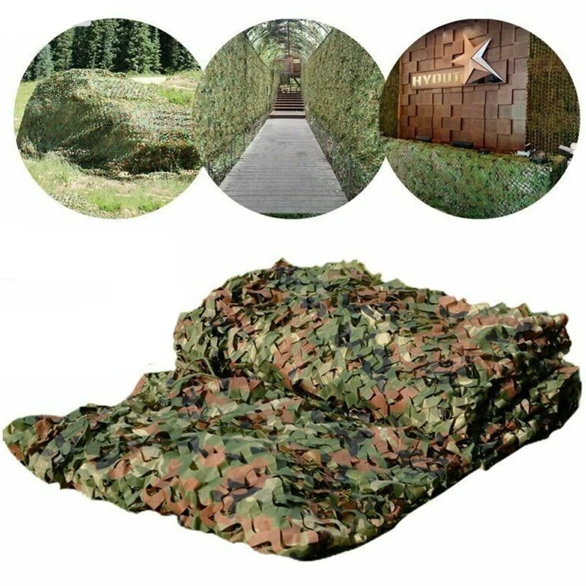 Siatka Maskująca Wojskowa Ogrodowa 2x3M Kamuflaż Cieniująca