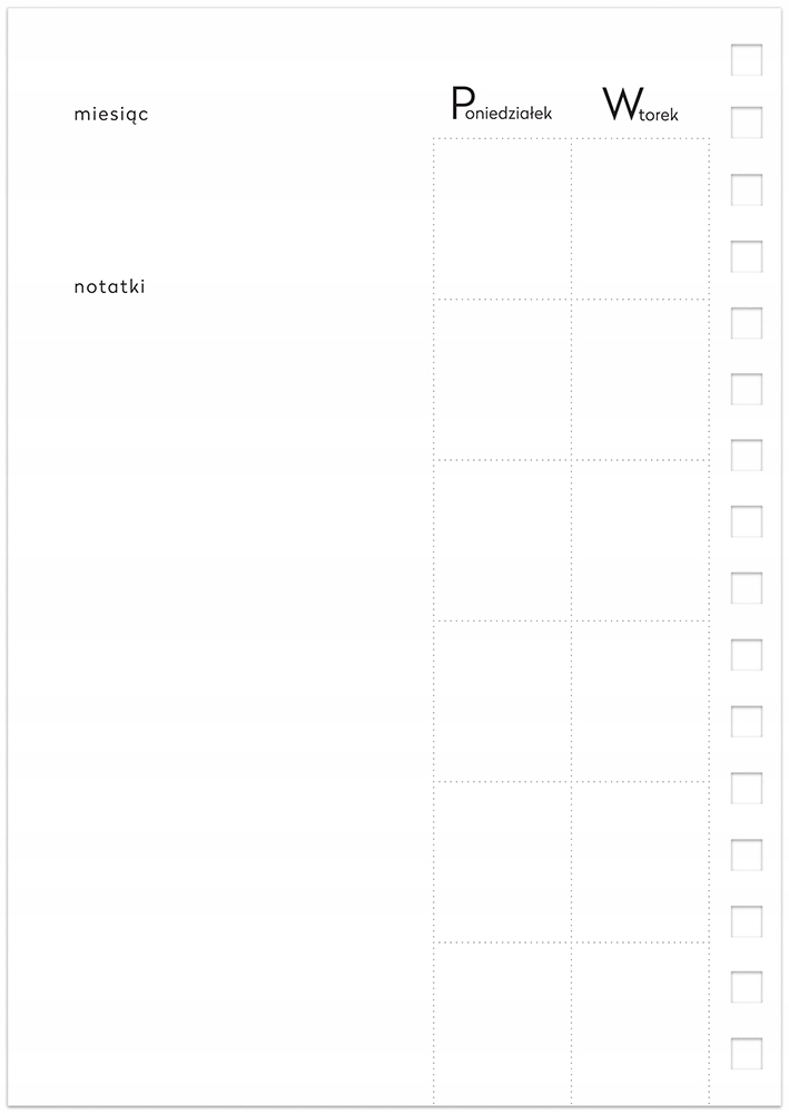 Notes planer organizer do Bullet Journal A5 ART Kolor dominujący odcienie różu