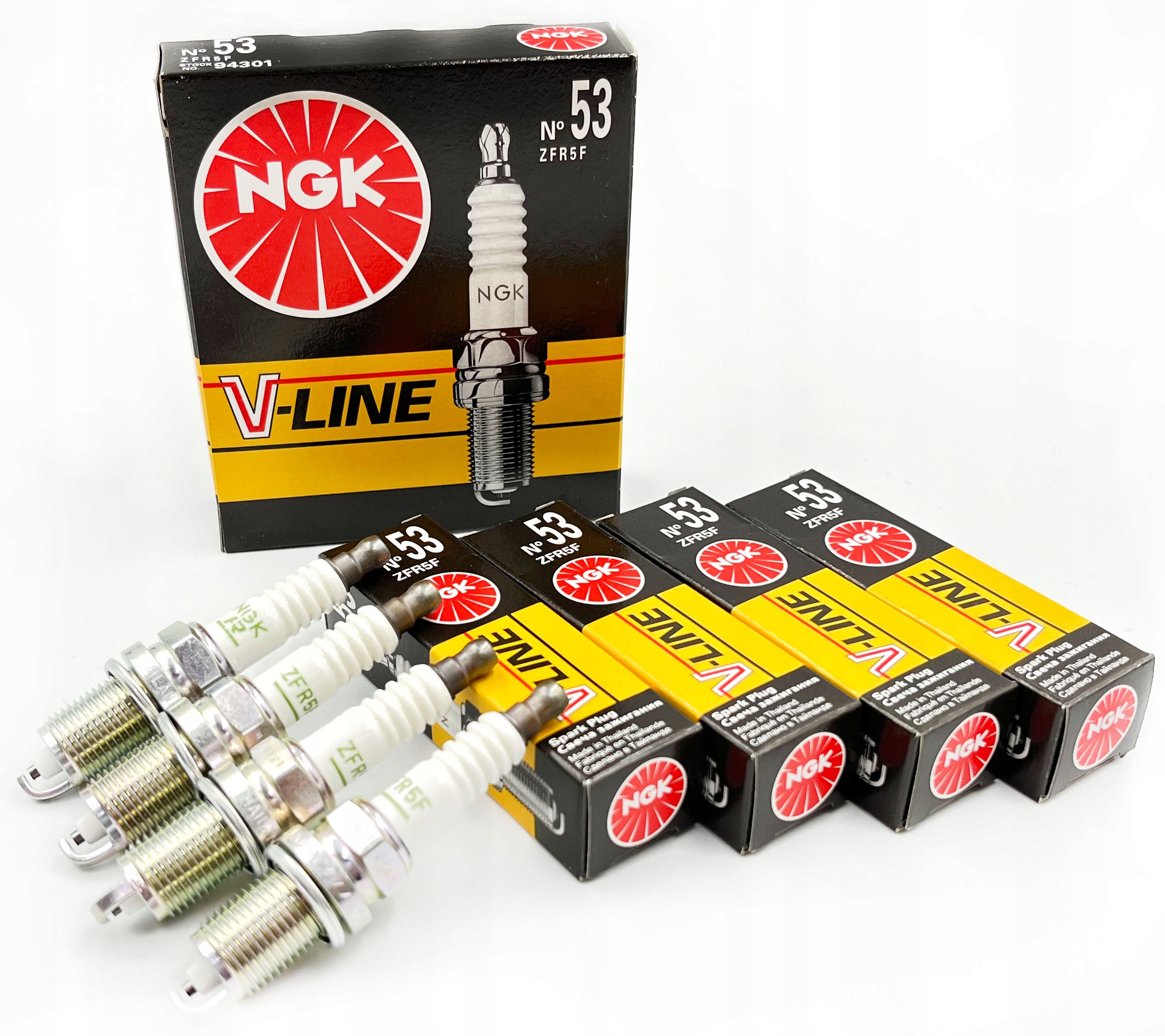 NGK ŚWIECE ZAPŁONOWE V-LINE53 94301 4 SZTUKI Numer katalogowy części 94301