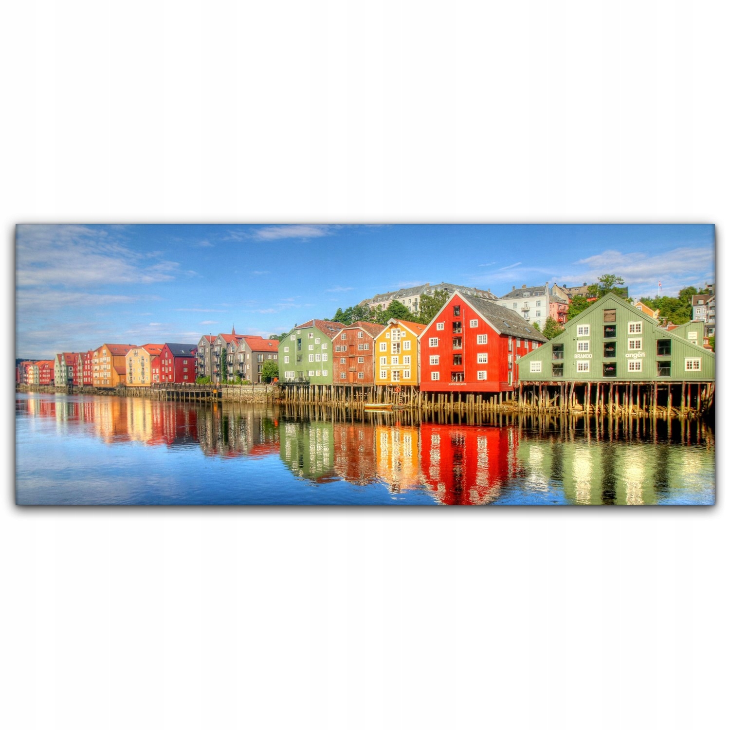 

Obraz canvas na ścianę 125x50 Norwegia Domy Miasto