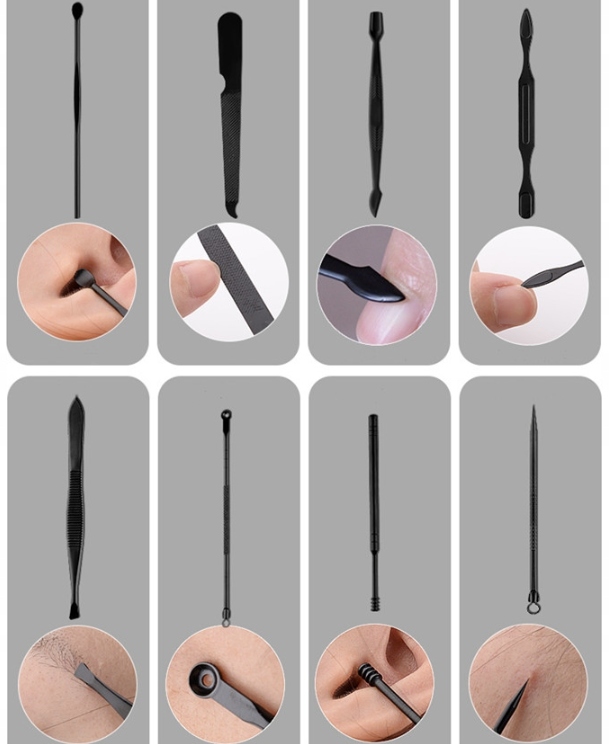 ZESTAW DO MANICURE PEDICURE DO PAZNOKCI 16EL ETUI Liczba elementów w zestawie 16