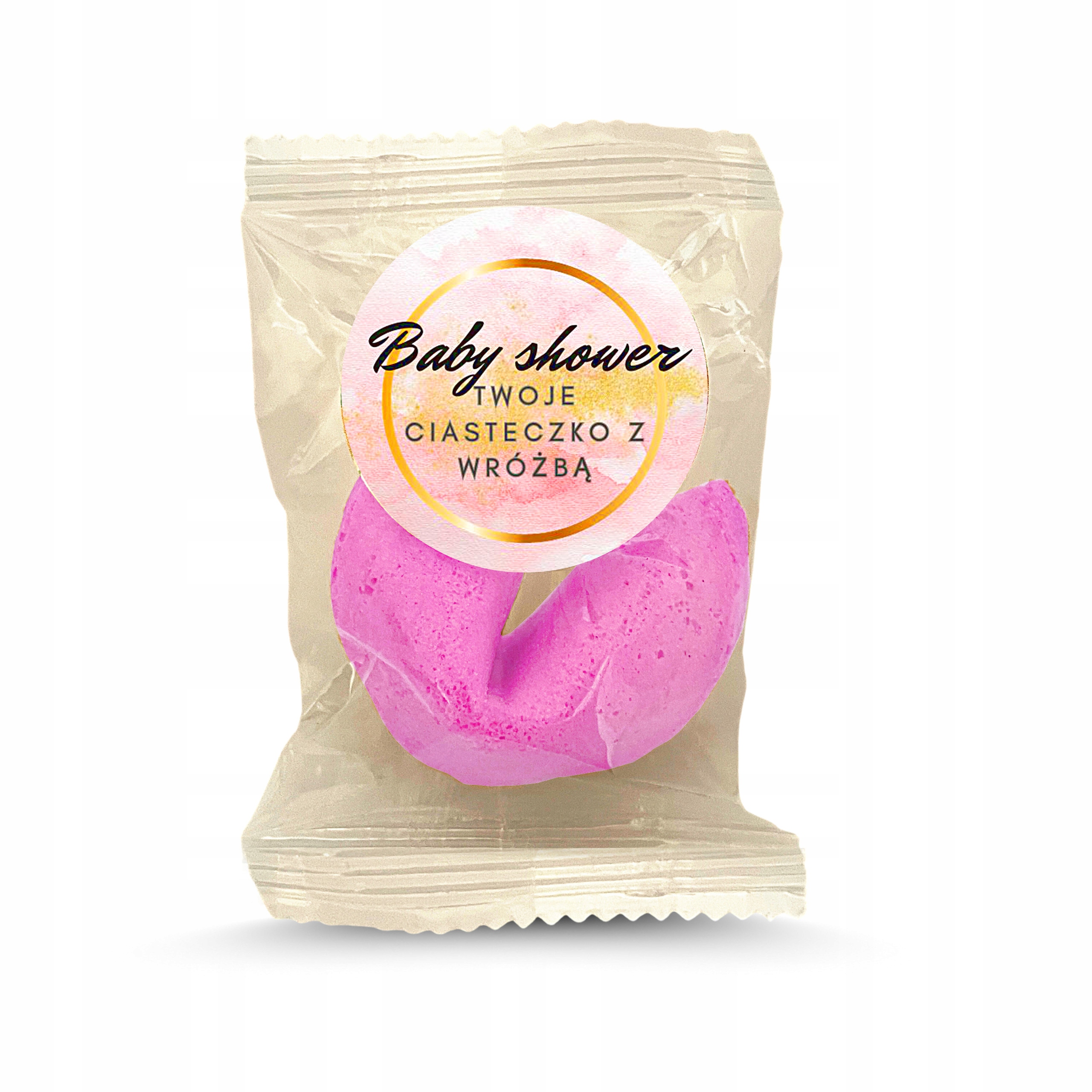 CIASTECZKO Z WRÓŻBĄ RÓŻOWE BABY SHOWER 1szt PINK dla gości DZIEWCZYNKA EAN (GTIN) 5905655912263