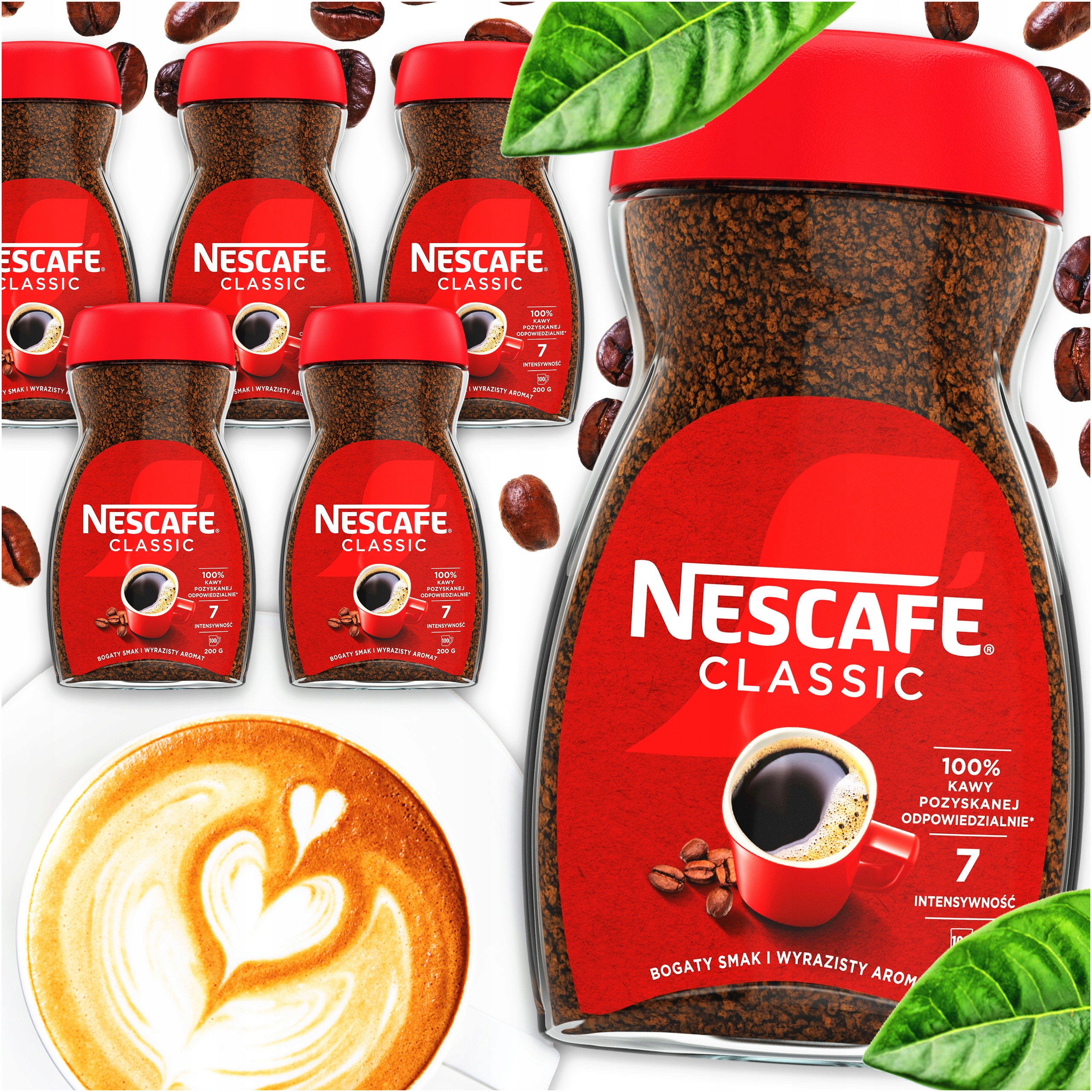 Kawa rozpuszczalna Nescafe Classic 200 g x 6 Szt