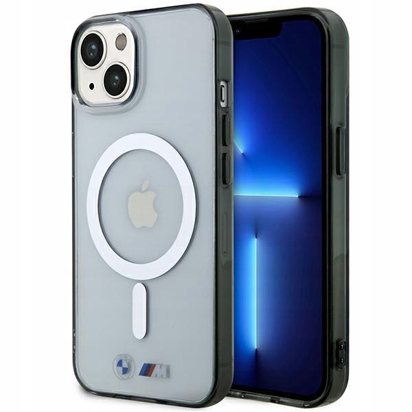 Etui Bmw Silver Ring MagSafe na iPhone 14 Plus przezroczyste Bmw