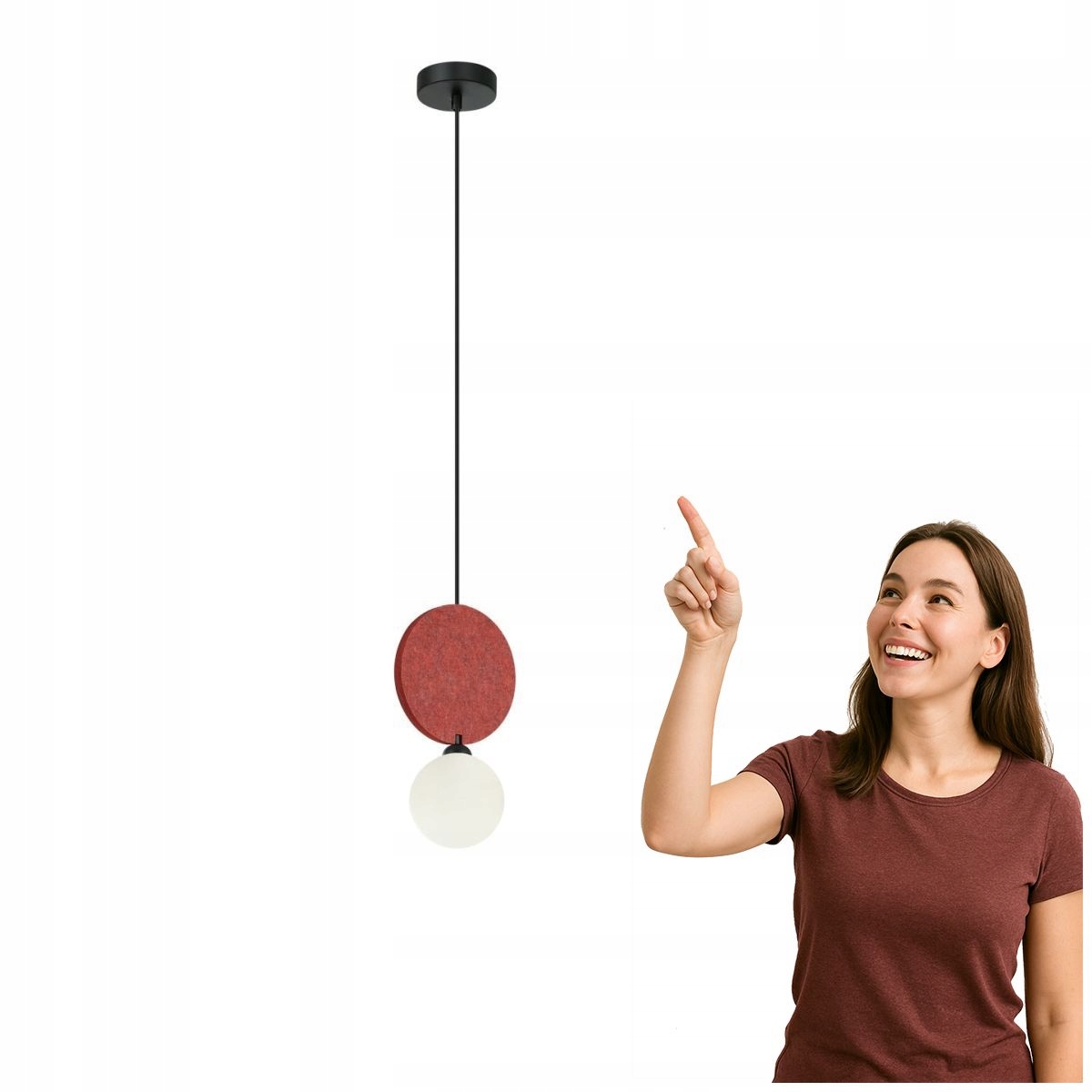 Závěsná lampa Andrea PND-59779-1M-RED Italux