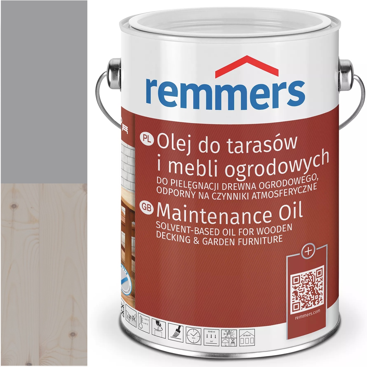 Remmers Pflege-ol olej na terasové desky Ral 7004 Šedý Signál. 5L