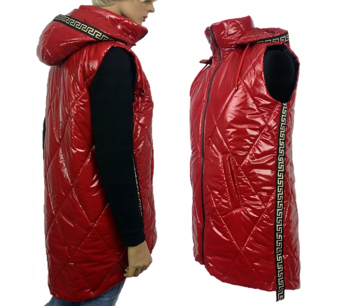 DŁUGA KAMIZELKA PIKOWANA BEZRĘKAWNIK 3XL 52 54 Marka inna