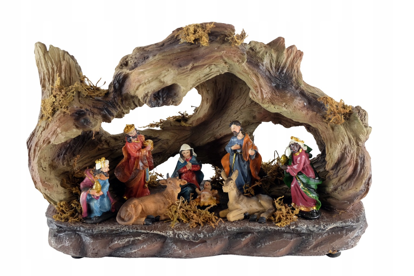 SZOPKA BOŻONARODZENIOWA STAJENKA Z FIGURKAMI LED