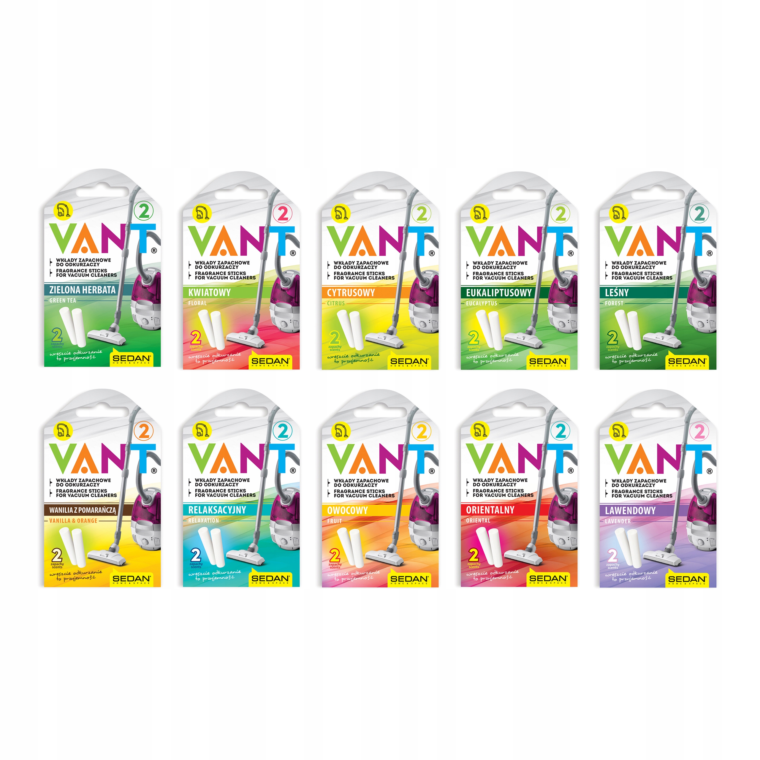 ZAPACH DO ODKURZACZY VANT - LEŚNY 2szt Marka Sedan