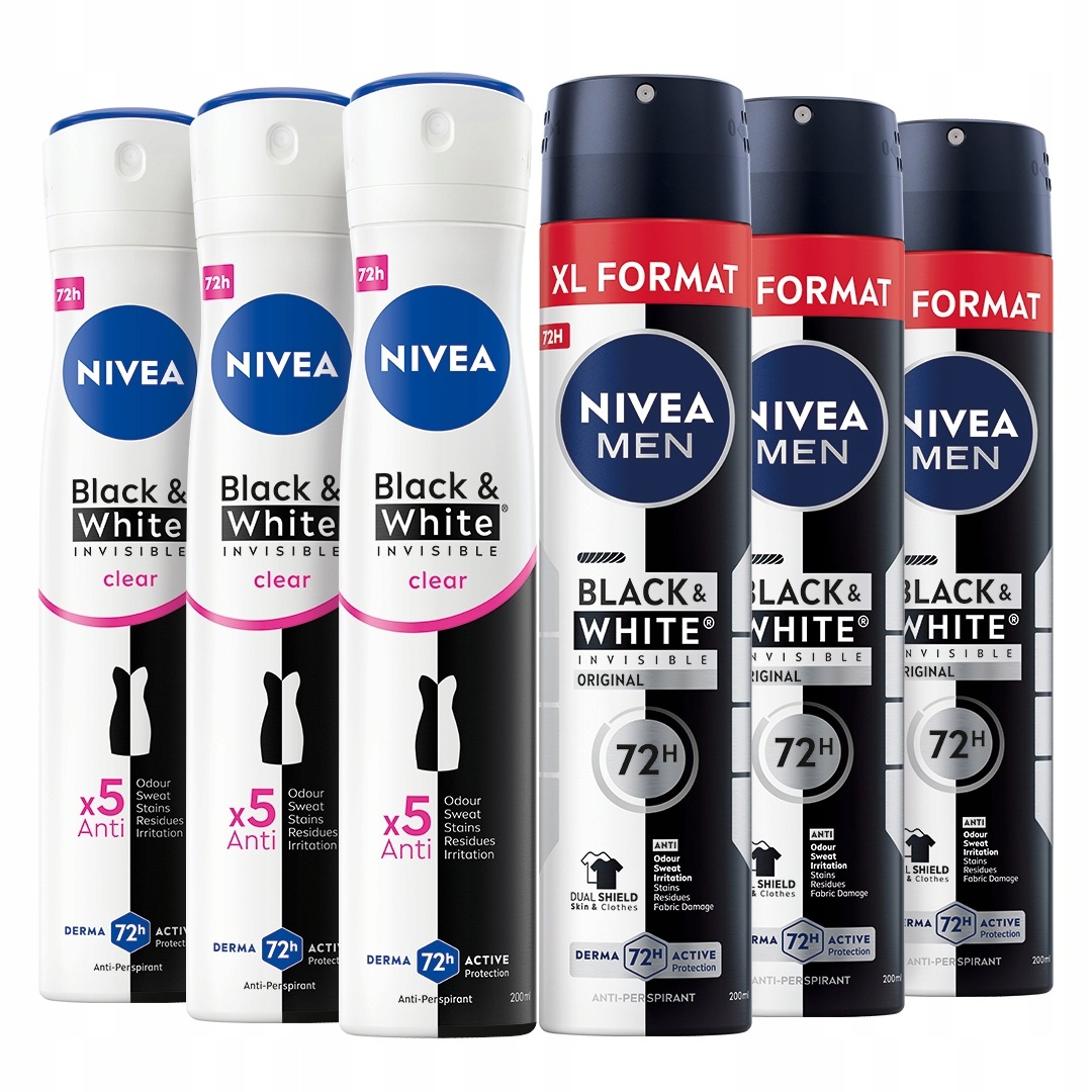 Black&white Antyperspirant w sprayu Damski Męski