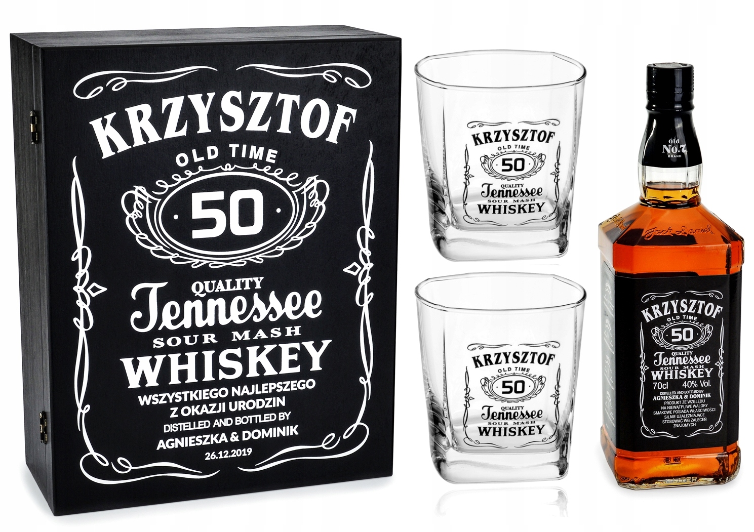 

Prezent 18 30 40 50 60 - 2 szklanki Whisky Grawer