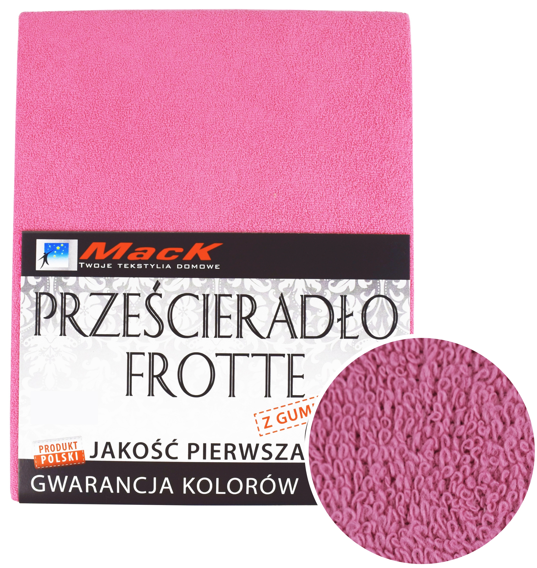 

Prześcieradło Frotte Z Gumką 160X200 róż