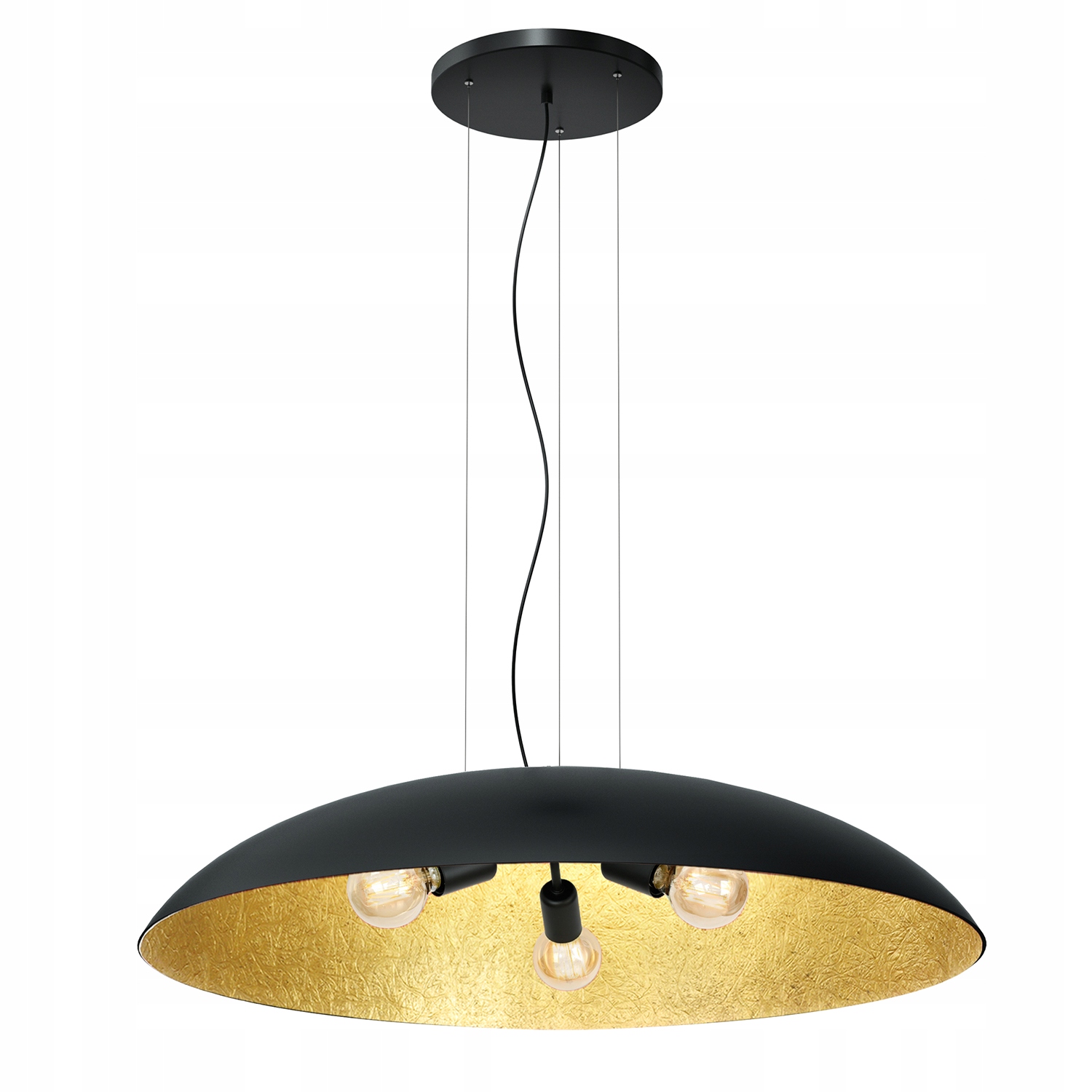 Závěsná Lampa Luminex Compo 1633 Černá Zlatá