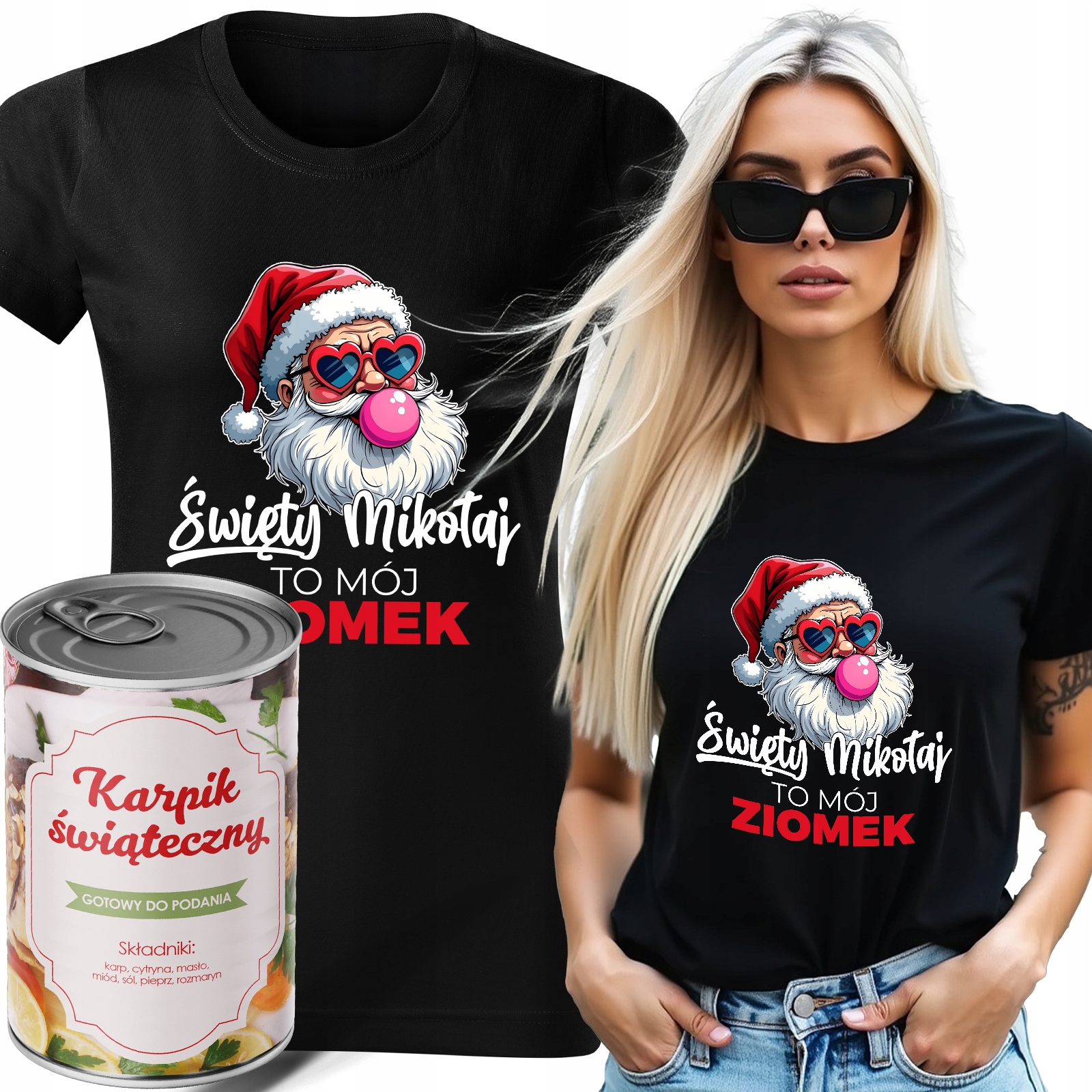 Tričko Tričko V Plechovce, Černé, Dárek Vánoční Dárek, Nicholas, Můj Kámo M