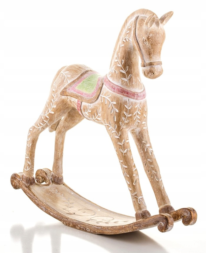 Figurka koń konik na biegunach ozdoba kominek o208 Wysokość produktu 30 cm