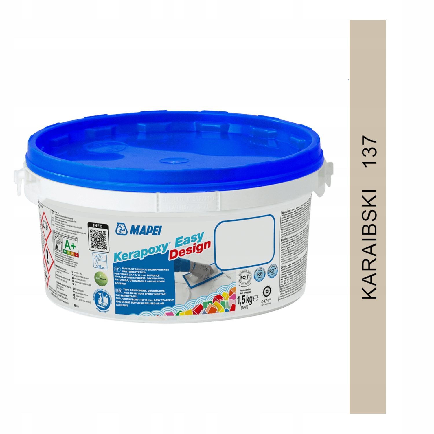 Fuga epoksydowa Mapei Kerapoxy Easy Design 1,5kg kolor 137 karaibski