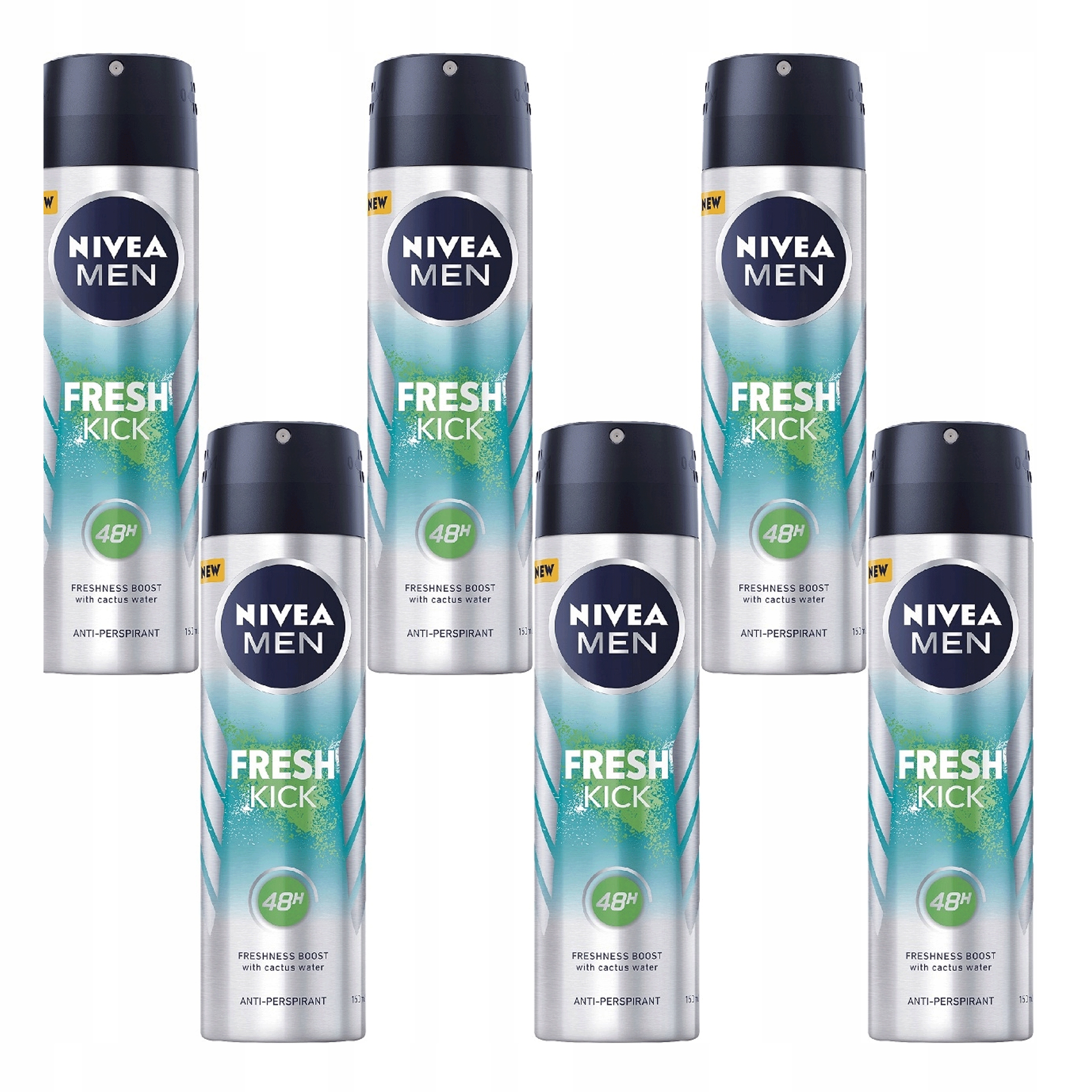 Nivea Antiperspirant Men Fresh Kick 6*150 Ml