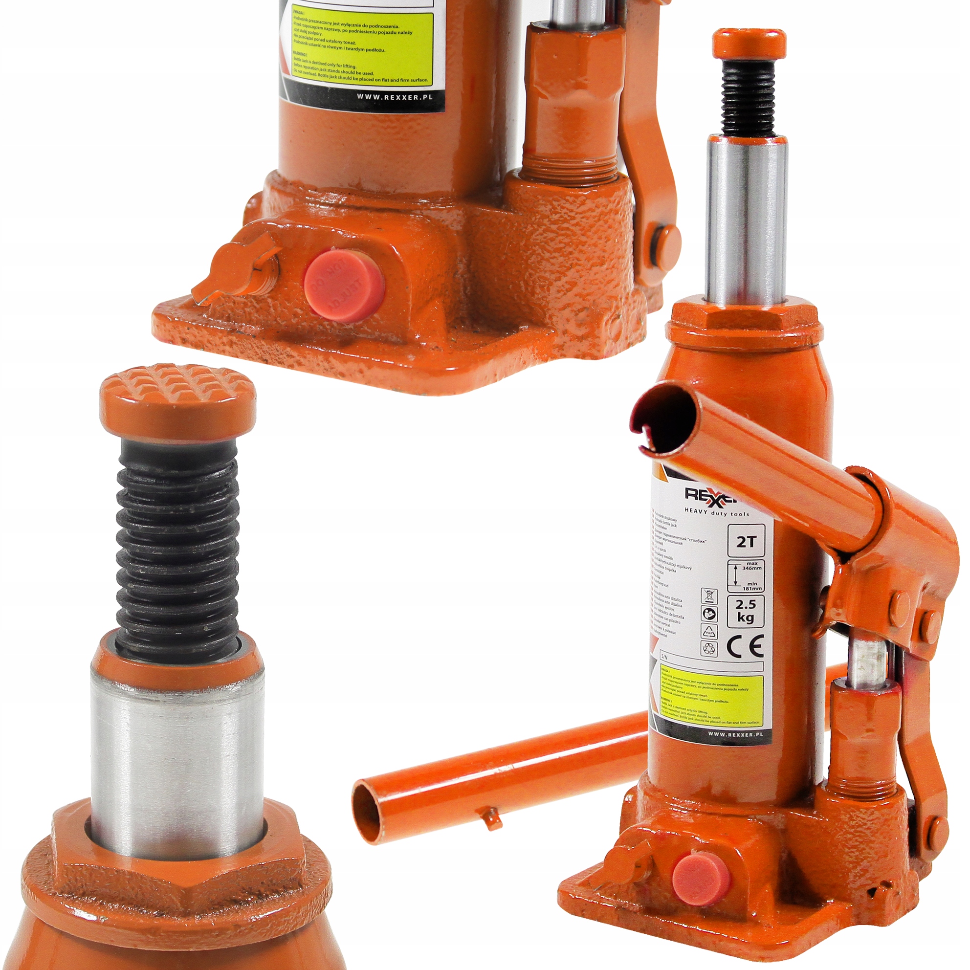 Podnośnik Hydrauliczny Słupkowy Lewarek 2T Mocny