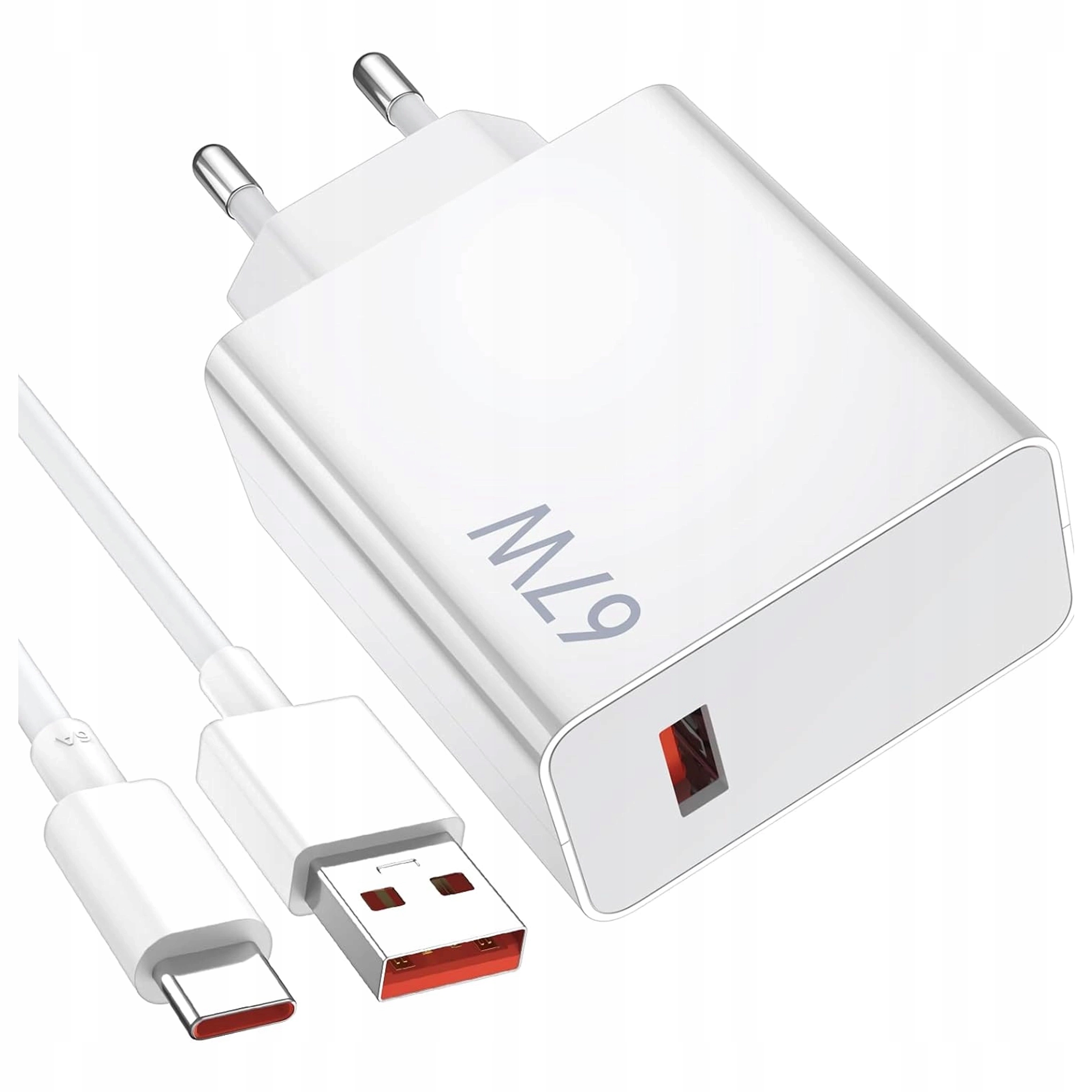 Set Rychlá Síťová Nabíječka Usb Kabel Usb pro Type C Qc 67W 6200mAh