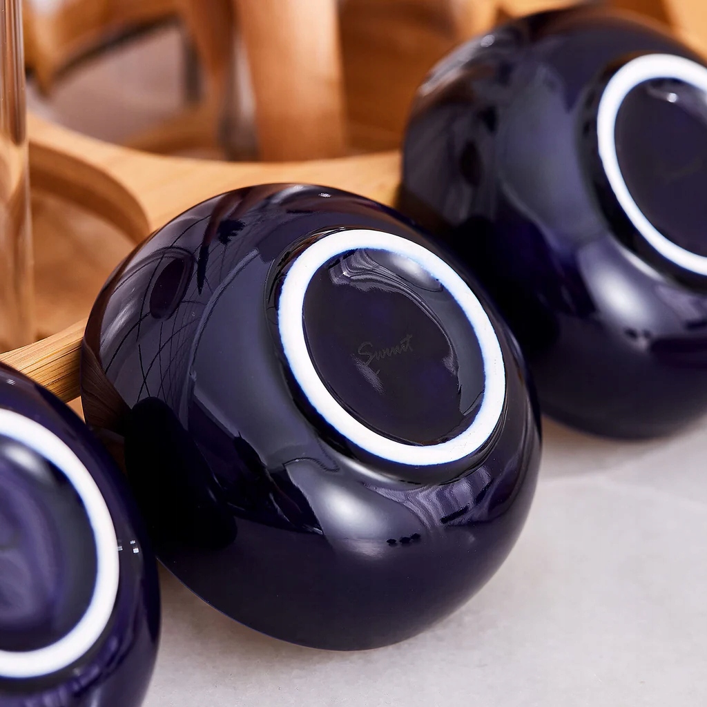 MISKI MISECZKI DIPY PRZYSTAWKI SOSY KOPLET 6 SZTUK 90 ml GRANATOWE Pojemność 0.9 l