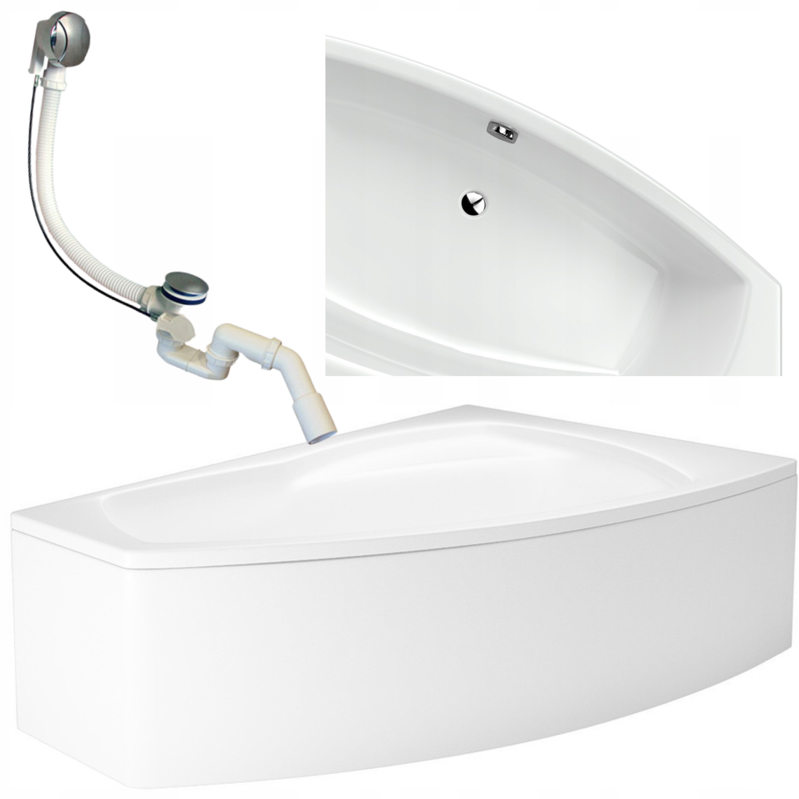 Rohová Vana S Krytem Sedáku Sifonem Pravá Laminart 150X100