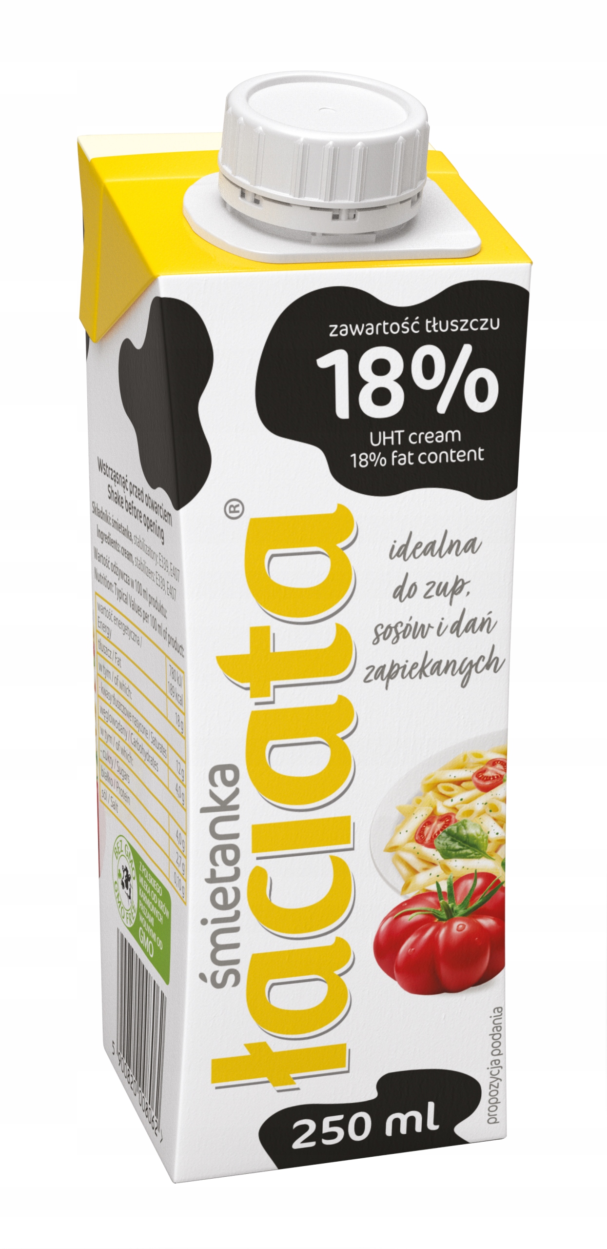 Levně Łaciata Smetana 18 % 18 x 250 ml