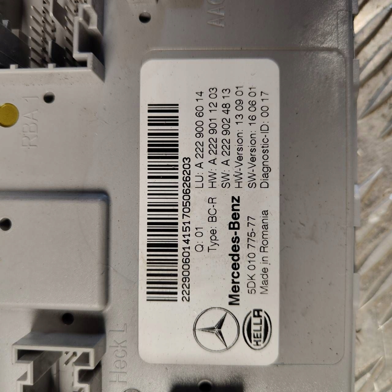 control unit SAM Mercedes-Benz C W205 A2229006014