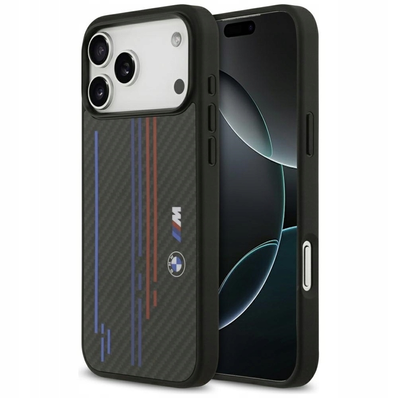 Bmw M Kevlar Lines & Logo MagSafe – Pouzdro pro iPhone 17 Pro Max (černé)