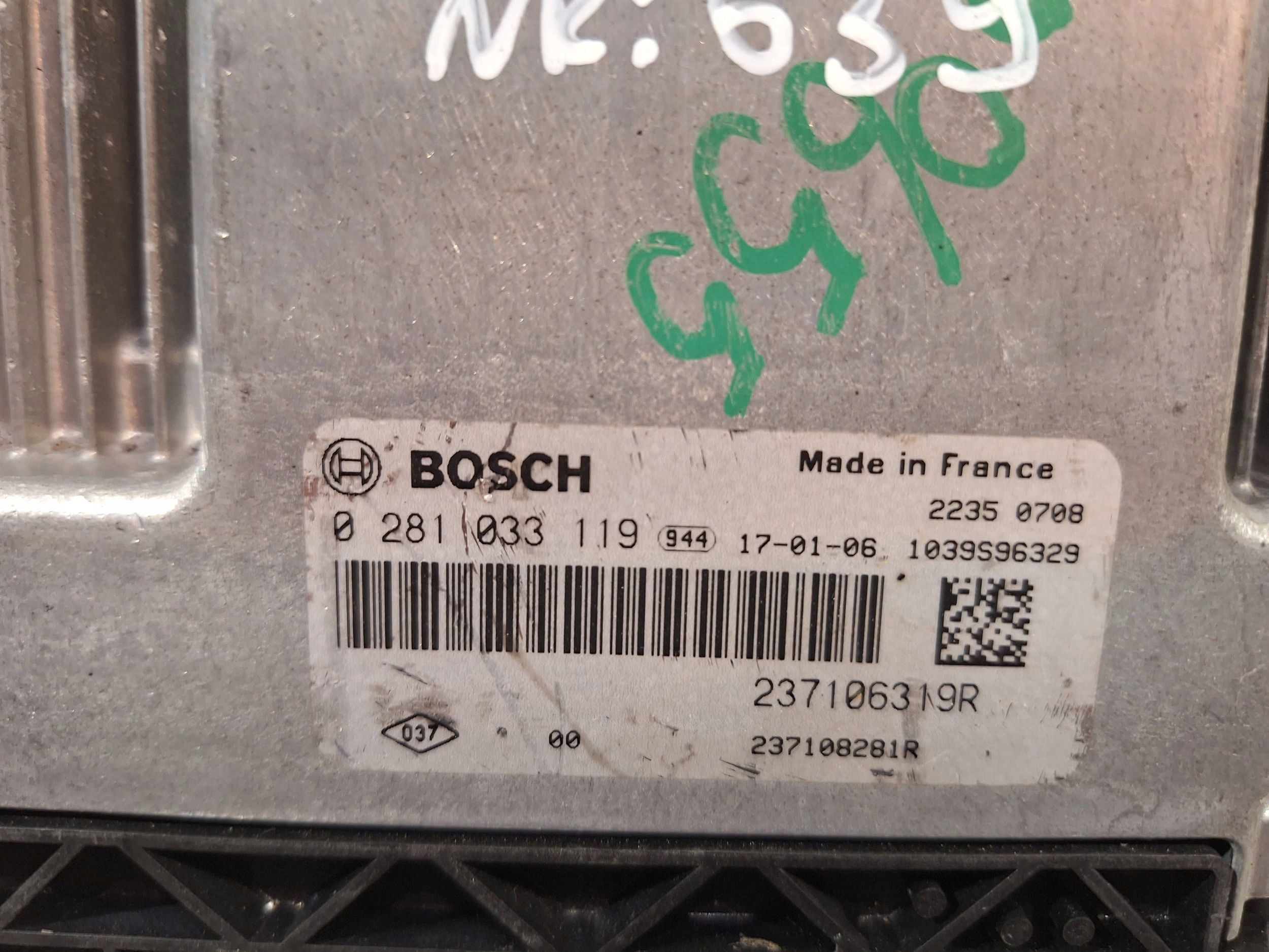computer 0281033119 237108281R 237106319R RENAULT CLIO IV 1.5 DCI