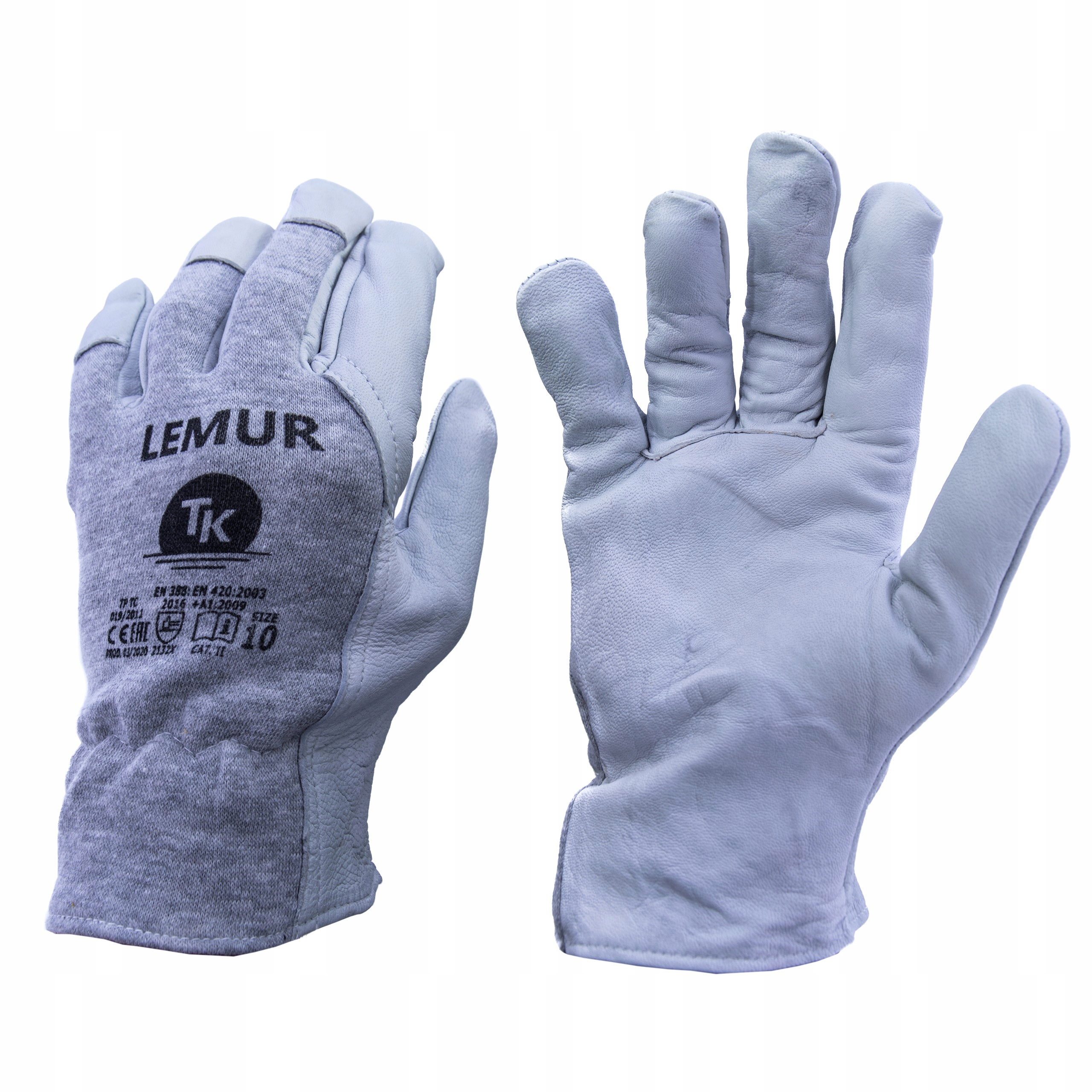 

Rękawice Monterskie Skóra/bawełna Tk Lemur Roz 10