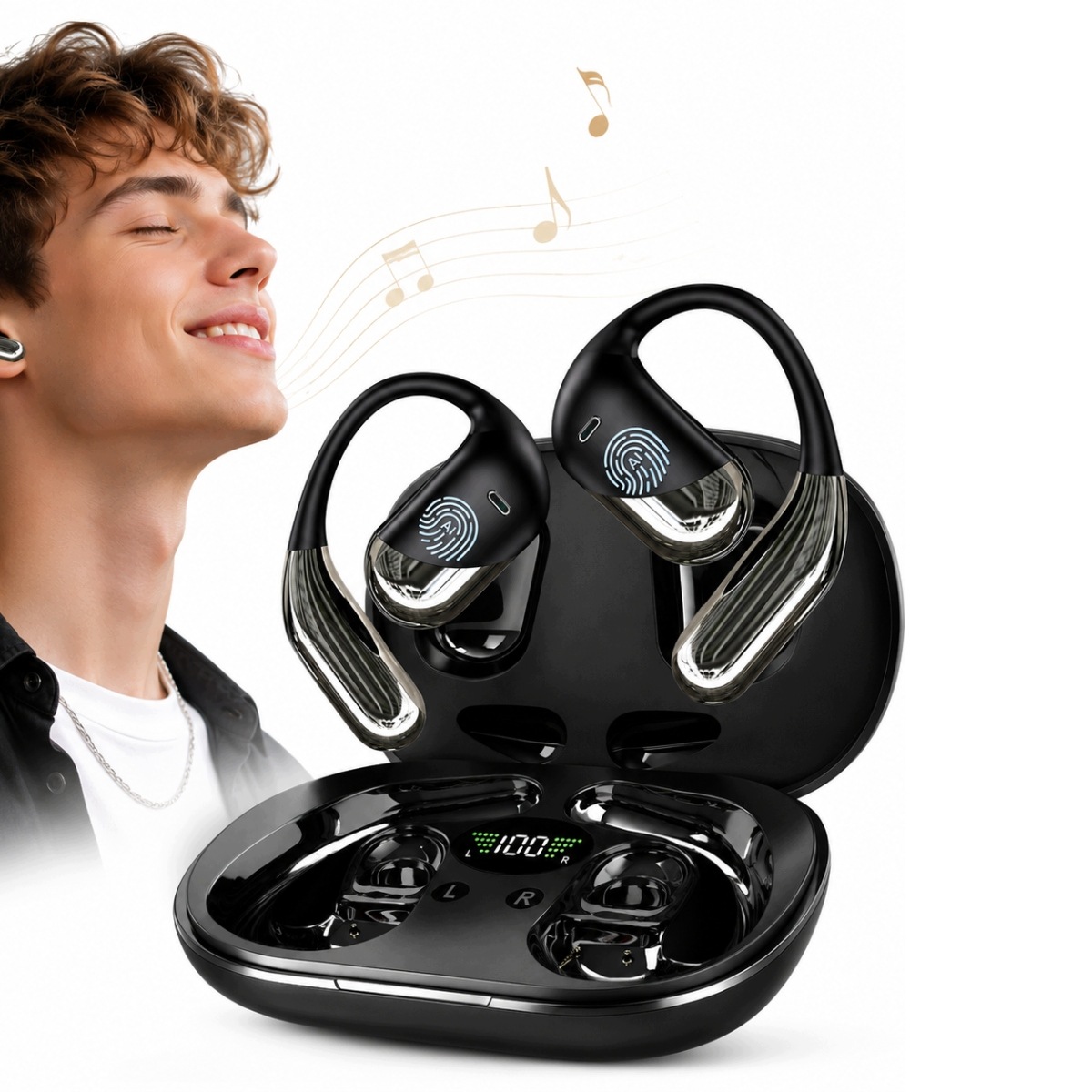Słuchawki Tłumaczące Ai Bezprzewodowe Bluetooth Z Ekranem