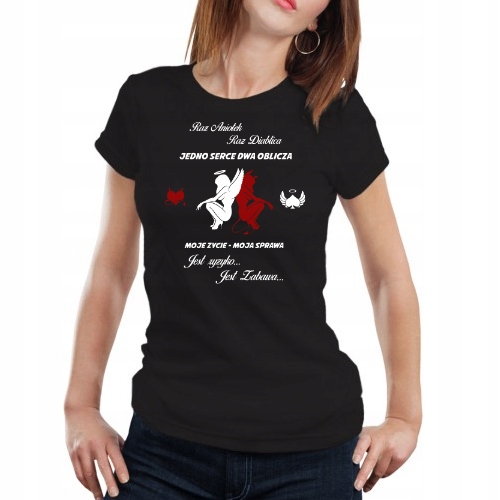 

Koszulka Damska Aniołek Diablica Kolory Rozmiary