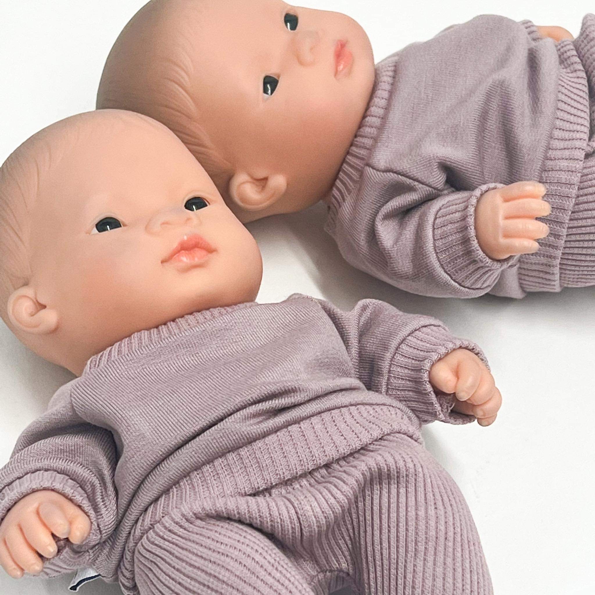 Ubranka dla lalek Miniland 21 cm, dres lawendowy, zestaw ubranek dla lalek Marka inna