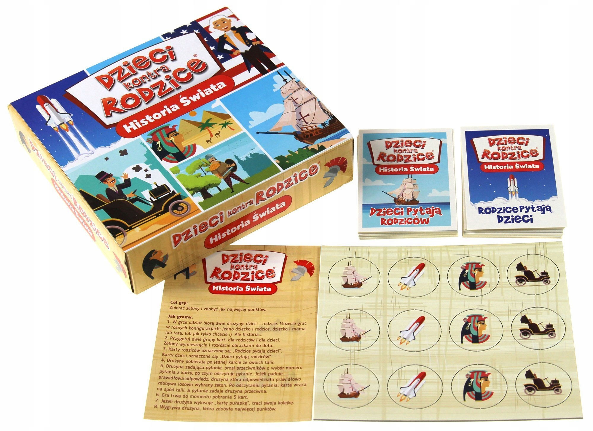 Dzieci kontra Rodzice Historia Świata PLANSZÓWKA Typ Podstawa