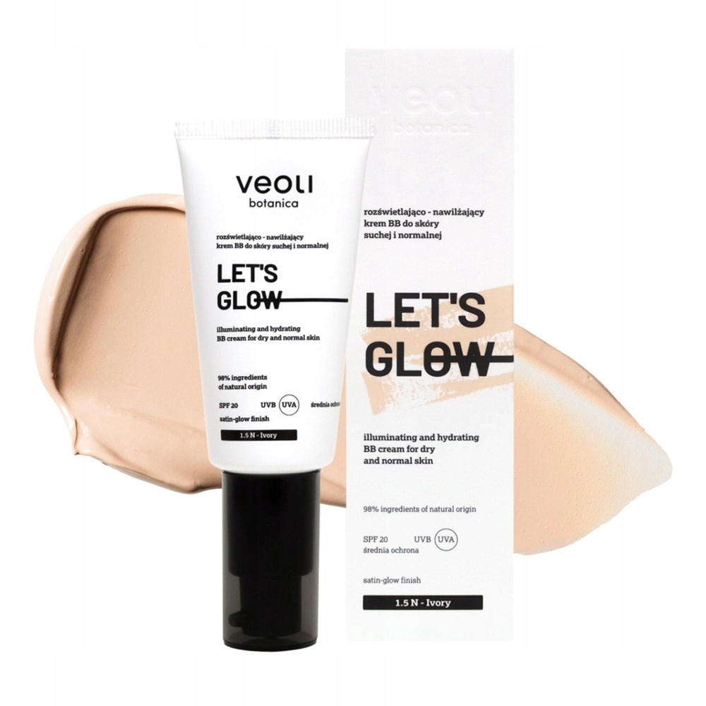 Veoli Botanica Let`s Glow Rozjasňující A Hydratační Krém Bb 1.5 N Ivory