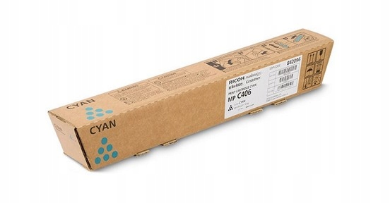 Toner Ricoh Mp C406 842096 Originál cyan MPC406 MPC306 MPC307 modrý