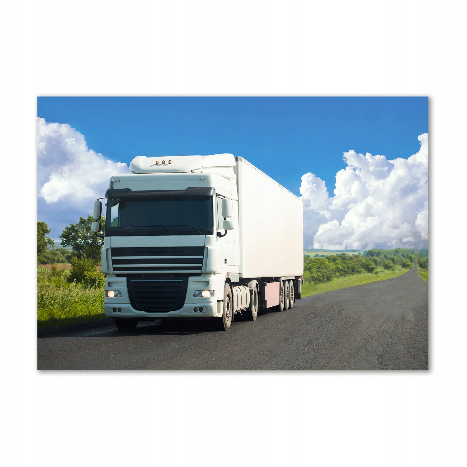 

Foto obraz szklany Biała ciężarówka 100x70