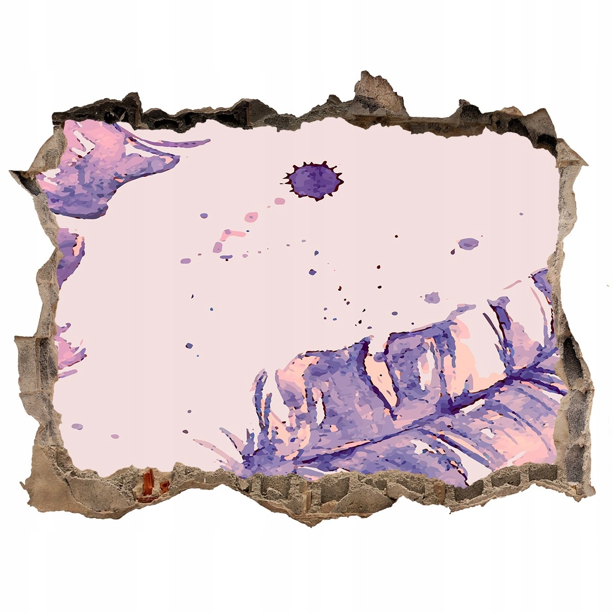 

Fotoobraz dziura na ścianę Naklejka Pióra 120x81