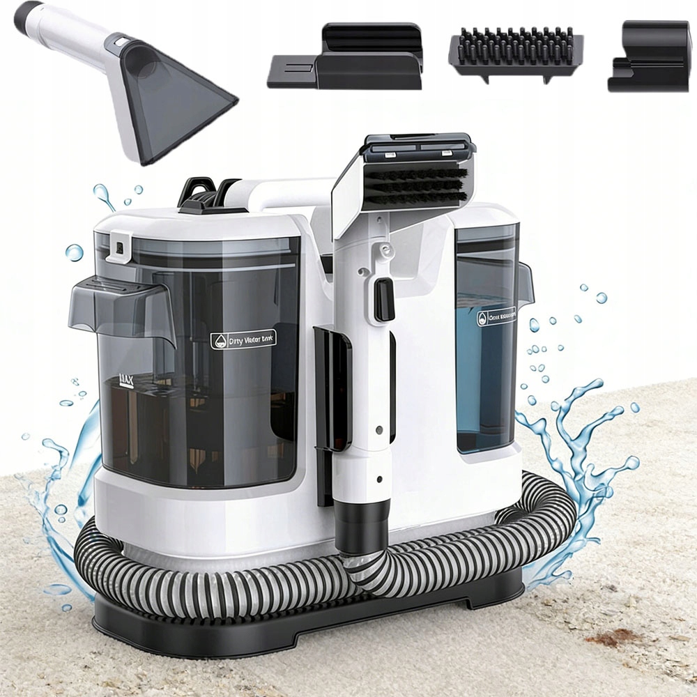 450W Odkurzacz Na Mokro I Sucho Biały Z Dwoma Zbiornikami Wody