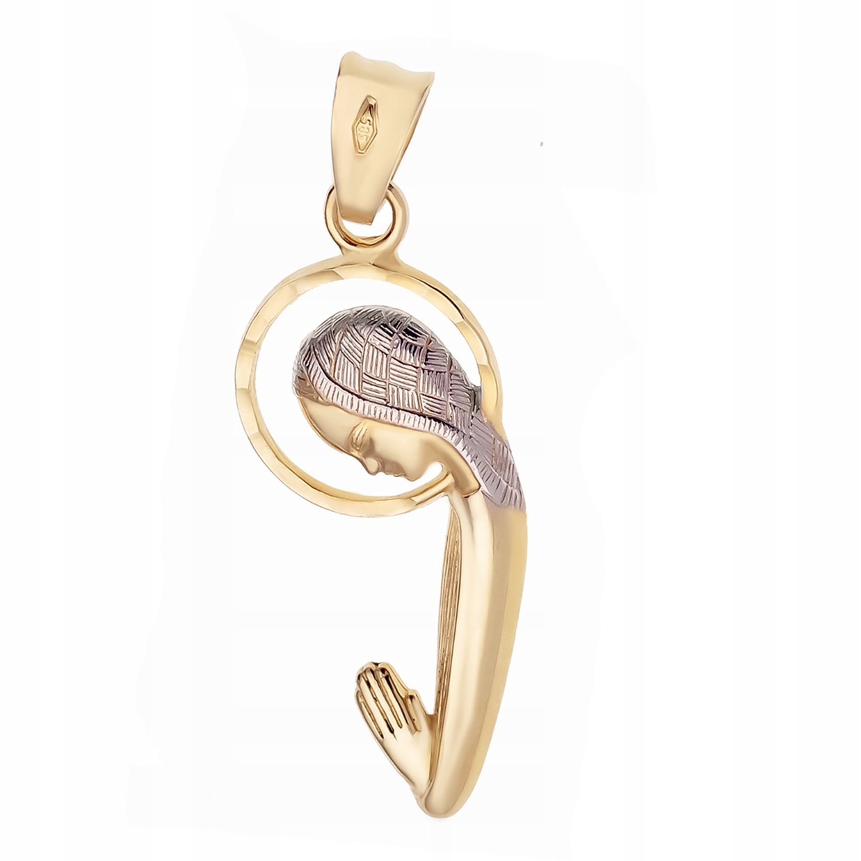 Zlatý Medailonek Přívěsek Matka Boží Fatimská