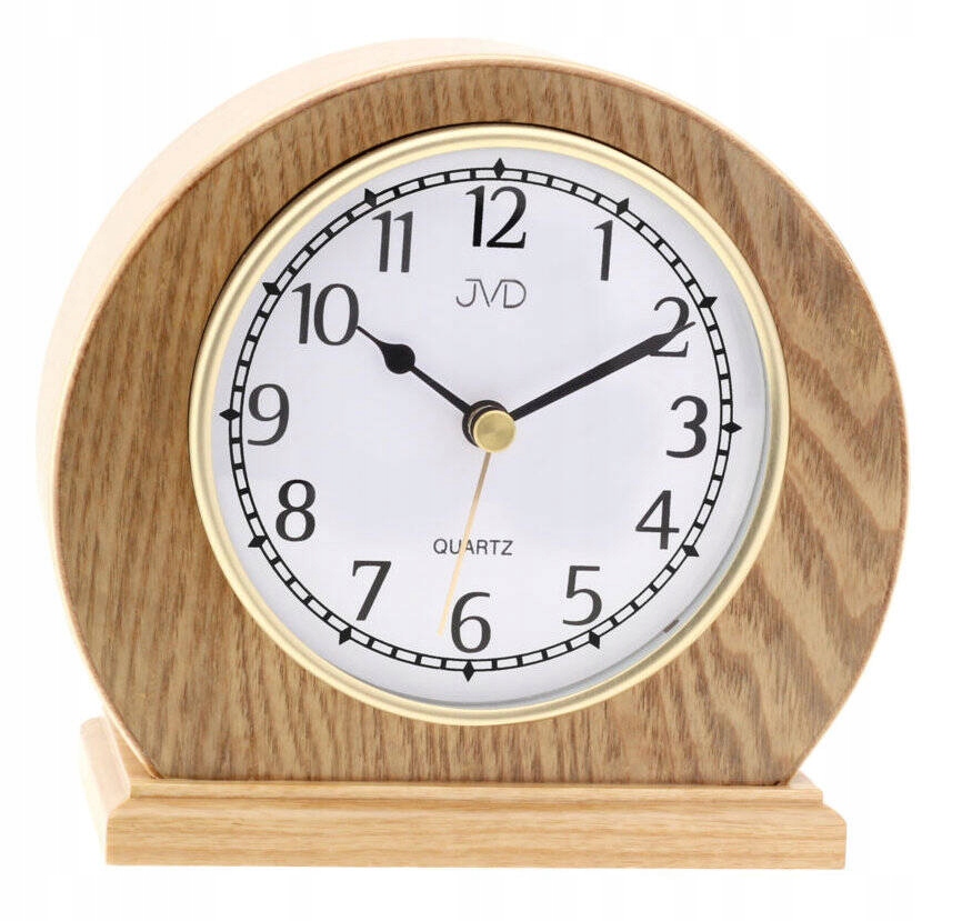 Drevené Hnedé Tiché Okrúhle Krbové Hodiny Retro Jvd HS3280.1 14 cm