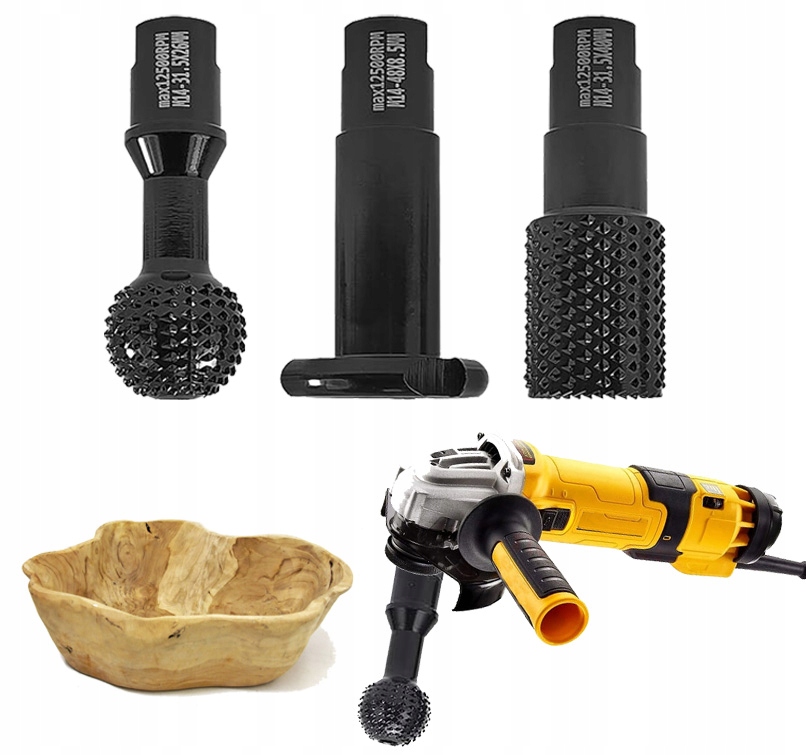 Frezy Do Kątówki M14 Otwornica Głowica tarnik Frez Szlifierka Kątowa 3szt