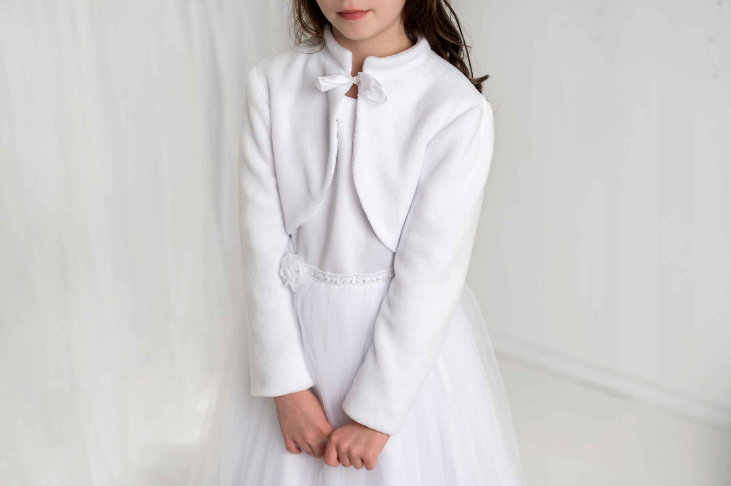 Bolerko komunijne polarowe r.158