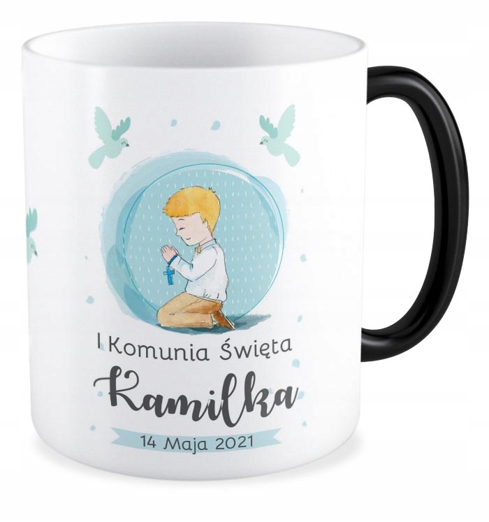 Kubek magiczny prezent I KOMUNIA ŚWIĘTA pamiątka