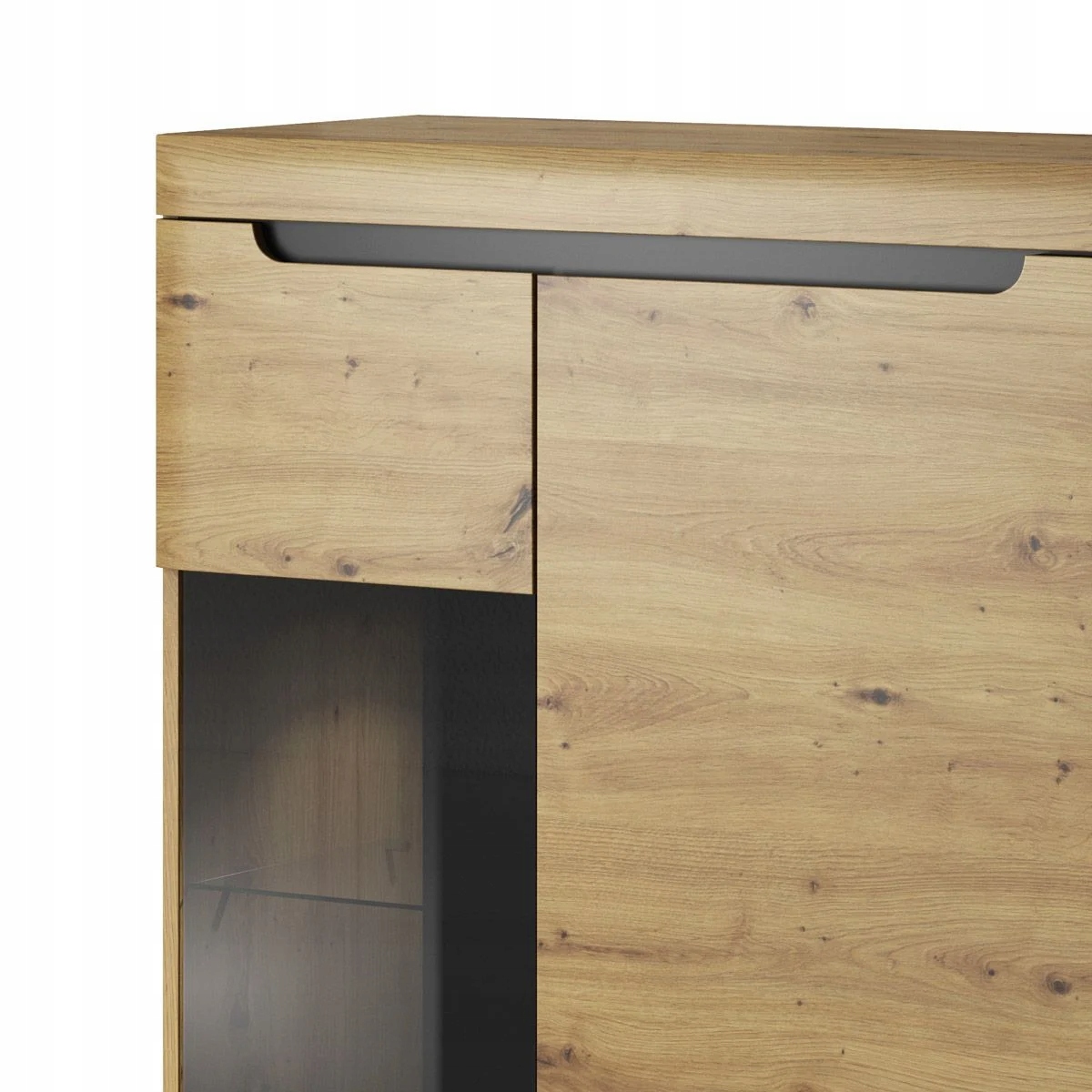 Witryna NORDI dąb artisan 90x134x40 cm HOMLA Kolekcja BASIC