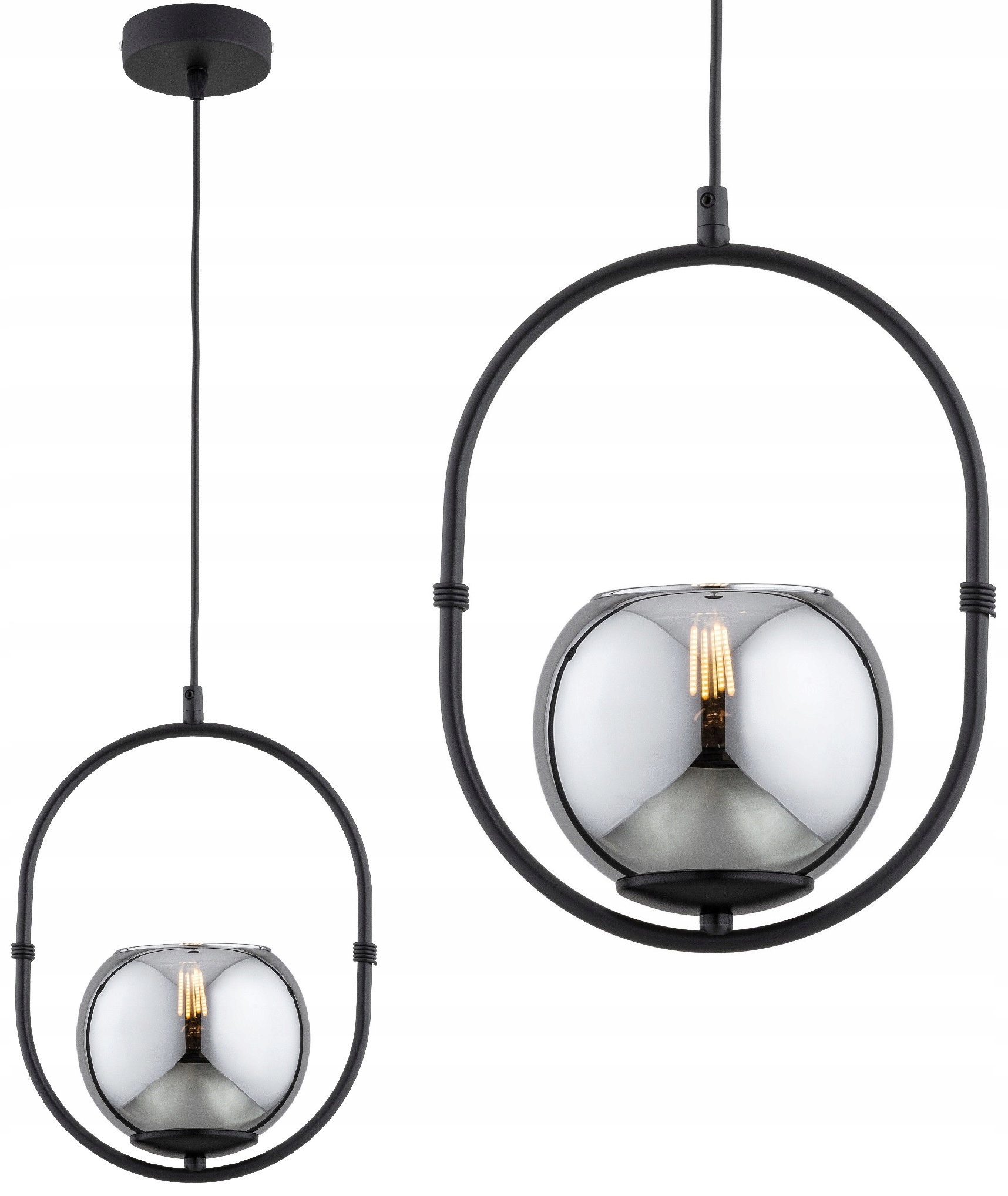 Lampa Wisząca Zwis Sufitowa Żyrandol Kule Chrom Dior Led E27