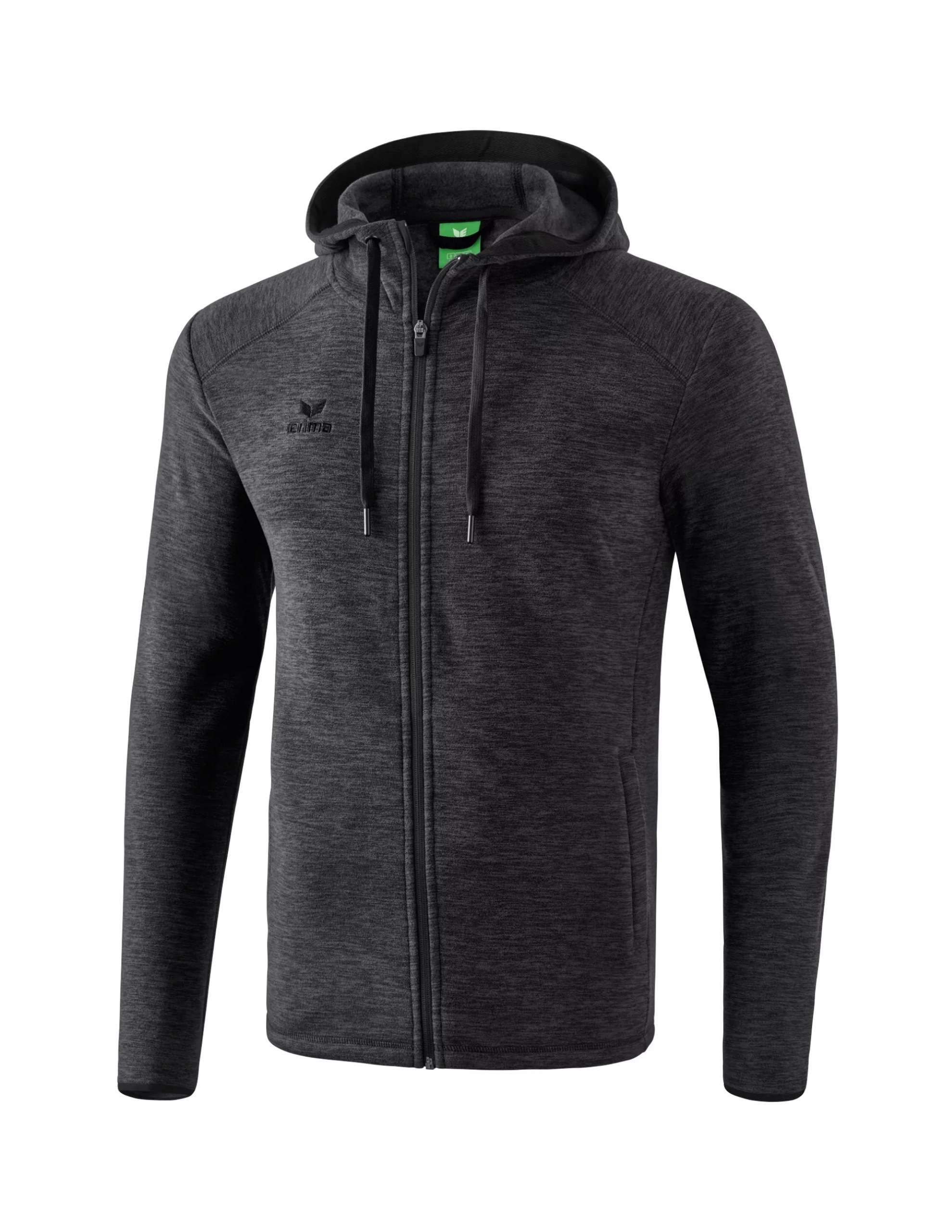 Bluza z kapturem męska Erima Fleece Jacket Ciemnoszary S