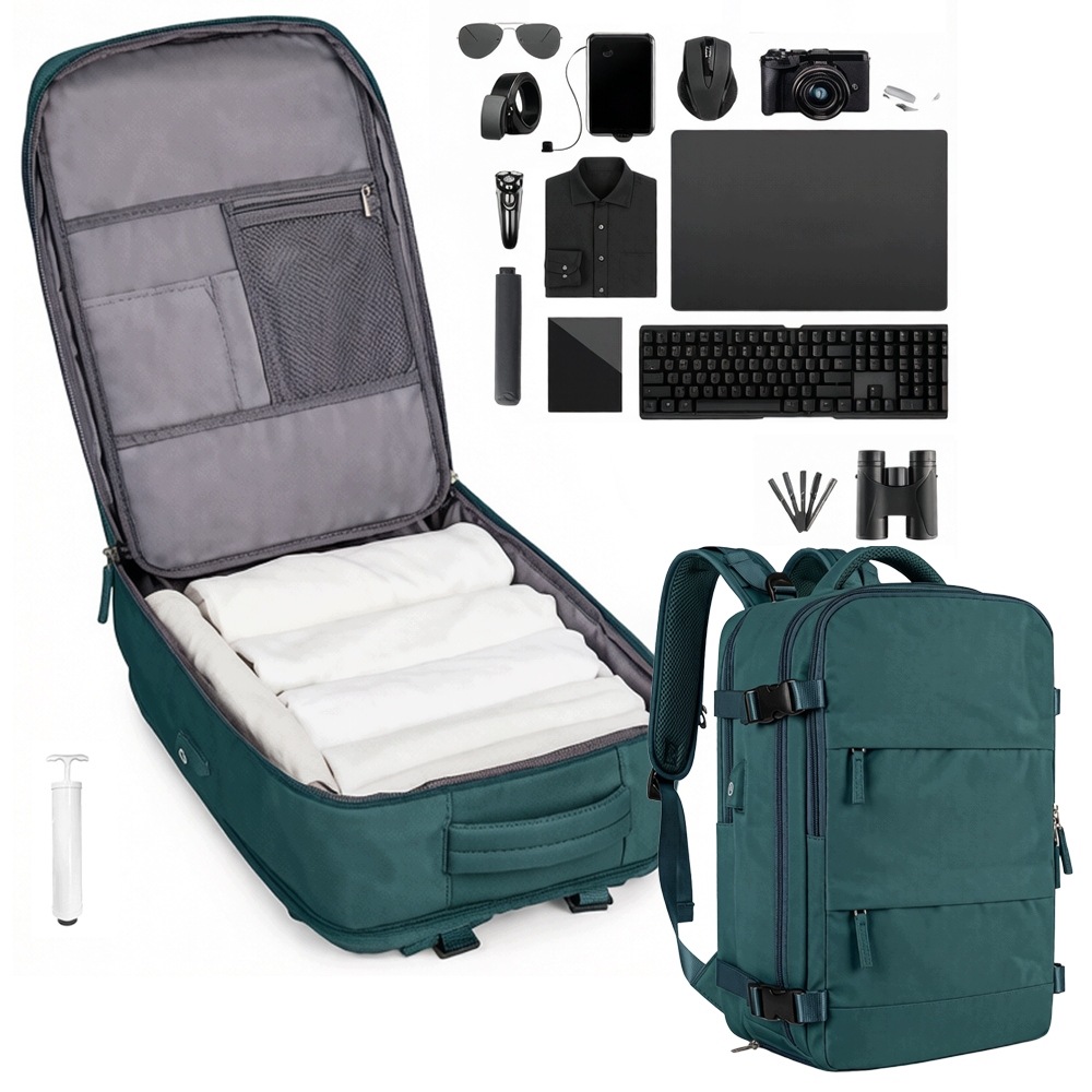 Batoh Do Letadla Vakuový 44x30x20CM Usb Port Elektrická Pumpa, 27L