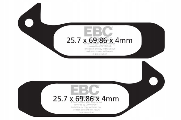 Klocki rowerowe Ebc (spiekane) Magura Gustav CFA28